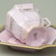 Šálek 110 ml + podšálek 14 cm Empír, dekor 513, Růžový porcelán z Chodova