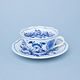 Cup + saucer tea Prague Charles Bridge 200 ml / 15,5 cm tea, 1 pcs., Original Blue Onion pattern