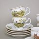 Espresso cup and saucer 75 ml / 12 cm, 6 pcs., Thun 1794 Carlsbad porcelain, BERNADOTTE hunting