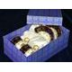 Gift set 2 pcs., cup 190 ml plus saucer 155 mm, Ophelie 677G, cobalt blue plus gold rose, Moritz Zdekauer 1810