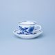 Cup and saucer A/1 + A/1, 120 ml / 13 cm for coffee, Original Blue Onion Pattern