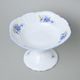 Bowl 25 cm on stand, Thun 1794 Carlsbad porcelain, BERNADOTTE Forget-me-not-flower