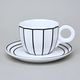 Cup and Saucer Šárka 160 ml, Black Line, Goldfinger porcelain