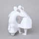 Lovers on Scooter 14,5 x 12,5 x 16,5 cm, White, Porcelain figures Duchcov (Royal Dux Bohemia)