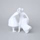 Lovers on Scooter 14,5 x 12,5 x 16,5 cm, White, Porcelain figures Duchcov (Royal Dux Bohemia)