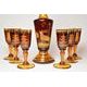 Egermann: Crystal Liqueur Set Amber, 7 pcs., h: 36,5 cm