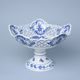 Dish pentagonal perforated with stand 24 cm, Original Blue Onion Pattern
