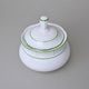 7047703: Sugar bowl 250 ml, Thun 1794, karlovarský porcelán, NATÁLIE light green lines