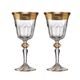 Crystal Glasses Wine Set Romantic - Laura, 6 pcs. 220 ml, Gold, Ales Zverina - AZ Design