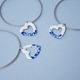 Necklace: Heart Onion Pattern / Flowers (White Heart), Porcelain Jewels Studio Mallys