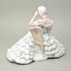 Lady with book, velká 22,5 x 32,5 x 26,5 cm, flowers, Royal Dux Bohemia