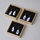 Earrings: Drops - Onion Pattern fragments / flowers, Porcelain Jewels Studio Mallys