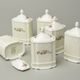 Spice jars 6 pcs. set, Thun 1794, karlovarský porcelán, BERNADOTTE ivory + flowers