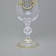 Claudia 180 ml, champagne glass, enamel flowers + gold, Novoborské sklo