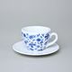 Cup 250 ml and saucer 15 cm Milada, Fragments of Onion Pattern, Blue, Český porcelán a.s.