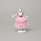 Tanečnice s krajkou 8 x 6 x 12 cm, Kurt Steiner, růžová sukně, Porcelánové figurky Unterweissbacher
