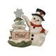 Snowman figurine Let it Snow 13 / 8.5 / 12cm, stoneware, Goebel