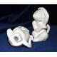 Monkey Mischief Salt and Pepper shakers 9 cm (white bisque decor), FRANZ porcelain