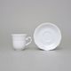 Cup Espresso 80 ml and saucer 120 mm, Thun 1794 Carlsbad porcelain, Natalie white
