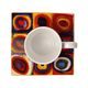 Espresso šálek a podšálek Čtverce 100 ml, jemný kostní porcelán, W. Kandinsky, Goebel