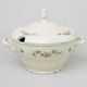 Soup tureen 2,5 l, Thun 1794 Carlsbad porcelain, BERNADOTTE ivory + flowers