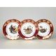 Dinner set for 6 pers., Hunting - ruby, Carlsbad porcelain