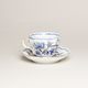 Cup and saucer A + A, 80 ml / 11 cm for mocca (mini coffee), Original Blue Onion + gold Pattern