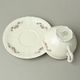 Šálek a podšálek čajový 275 ml / 18 cm, Thun 1794, karlovarský porcelán, BERNADOTTE ivory + kytičky