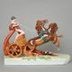 Roman racing 43 x 17 x 28 cm, Saxe, Porcelain Figures Duchcov