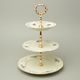 BERNADOTTE zámecká: Etažer 3 díl. 34 cm, Thun 1794, karlovarský porcelán, BERNADOTTE