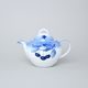 Tea pot Saphyr 0,55 l, Thun 1794 Carlsbad porcelain, BLUE CHERRY