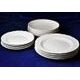 Plate set for 4 pers with soup bowls, Praha white, Cesky porcelan a.s.