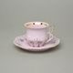 Cup 120 ml and saucer 14 cm coffee, Lenka 247p, Rose China Chodov