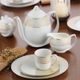 Coffee cup and saucer 0,21 l, Granat Marsala 3732, Tettau Porcelain