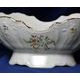 Fruit bowl with handles 36 cm, Thun 1794 Carlsbad porcelain, Bernadotte flowers with gold