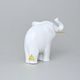 Baby Elephant 12,3 x 10 x 7,3 cm, White + Gold, Royal Dux Bohemia