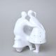 Milenci na skútru 14,5 x 12,5 x 16,5 cm, Bílá + Zlato, Porcelánové figurky Duchcov