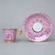Cup 80 ml and saucer Windsor mocca, Pink, Leander 1907