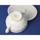 Cup 275 ml and saucer 18 cm soup, Thun 1794 Carlsbad porcelain, BERNADOTTE ivory