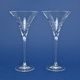 Set of 2 High Martini / Cocktail Glasses, 250 ml, Swarovski Crystals