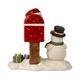 Snowman figurine Christmas Mail 11 / 5.5 / 10.5cm, stoneware, Goebel