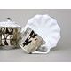 Tea / Coffee Set for 2 pers, Diamond Platinum, Goldfinger Porcelain