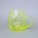 Glass OPTICA with handle (uranium glass), 500 ml, Glassworks Janov