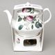 Redoute Rose:Tea pot 0,9 l + warmer, Roy Kirkham fine bone china