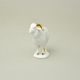 Beran 8,6 cm (kozoroh), bílá + zlato, Porcelánové figurky Duchcov