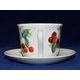 Cherry: Cup 420 ml and saucer breakfast, English Fine Bone China, Roy Kirkham