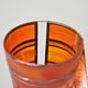 Studio Miracle: Váza oranžovo - červená, 21 cm, ruční dekorace Vlasta Voborníková