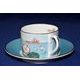 Blenheim Palace - Indian Room, Blooming Lotus: Cup 200 ml and saucer breakfast, English Fine Bone China, Roy Kirkham