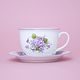 Olga: Cup 400 ml breakfast and saucer 19 cm, Violet, Český porcelán a.s.