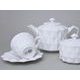 Tea / Coffee Set for 2 pers with sugar bowl, Diamond White, Goldfinger Porcelain